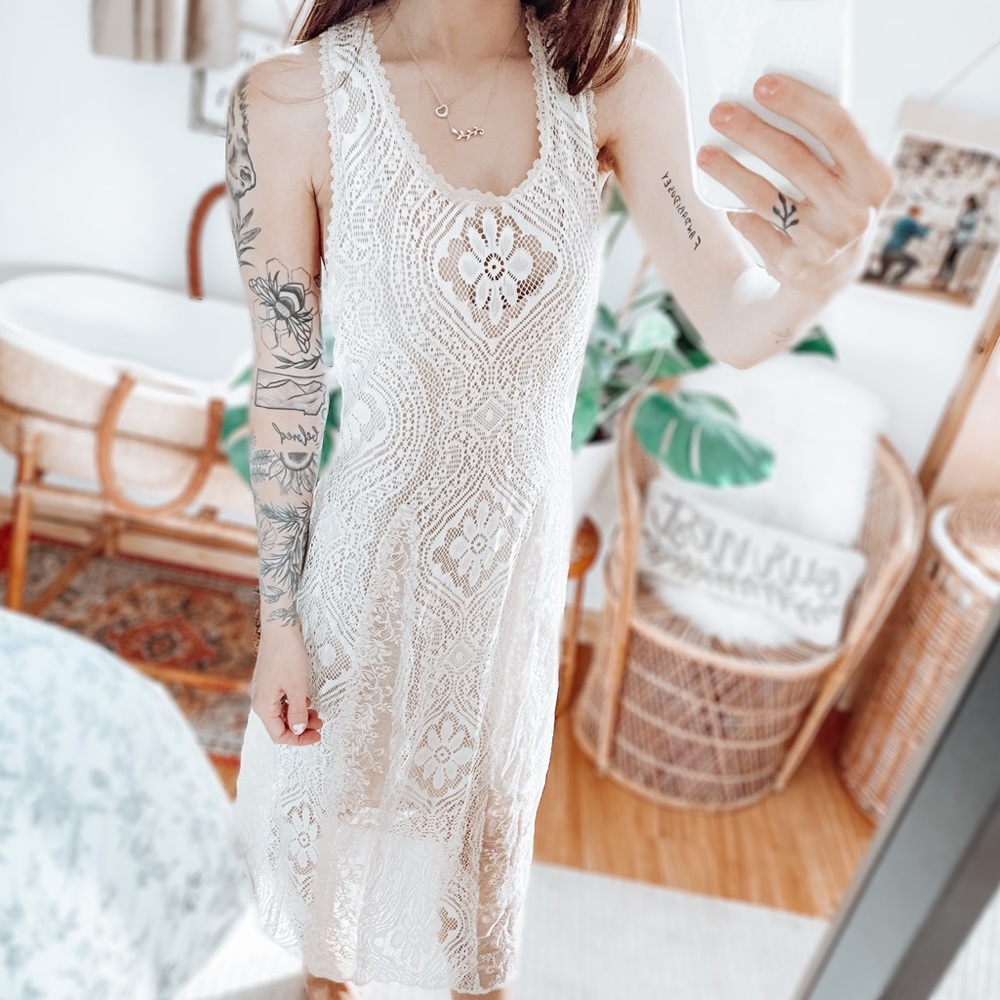 Free People Lace Racerback Sun Dress